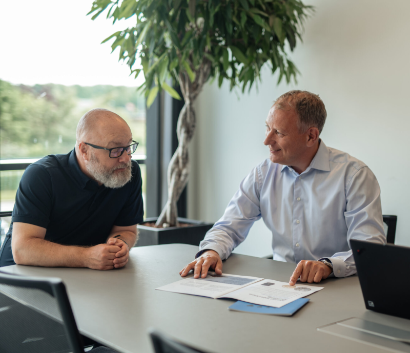 Sintex employees in meeting